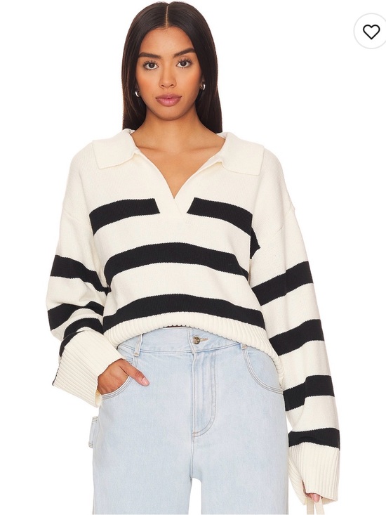 More To Come Sweaters - Tatia Sweater in white and black